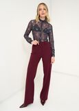Camicia Carley in mesh floreale NERO Donna immagine n. 4