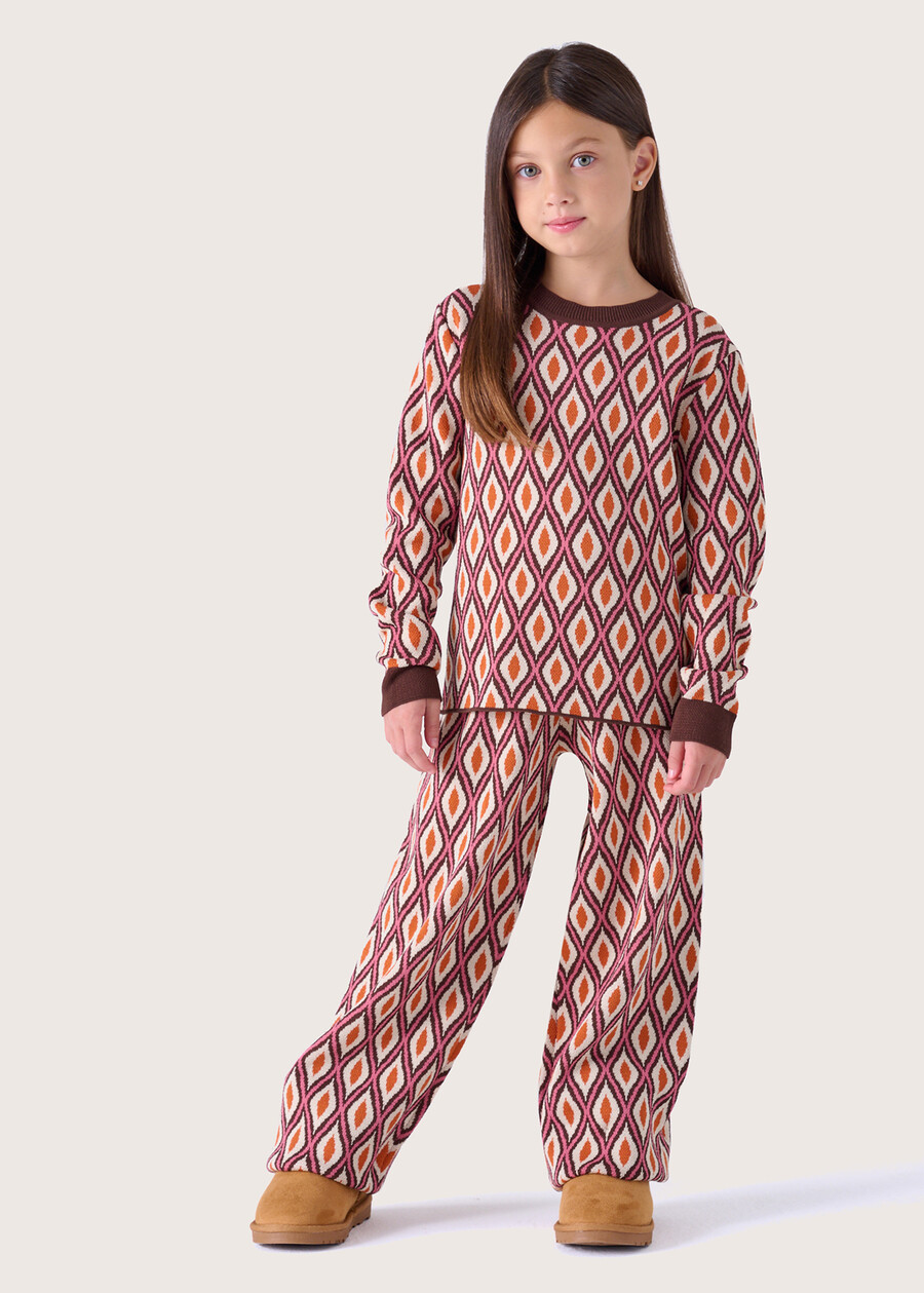 Pantalone da bimba Perrys in maglia MARRONE CASTAGNA Donna , immagine n. 1