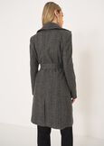 Cappotto Trench Coat-B in panno NERO BLACK Donna immagine n. 4
