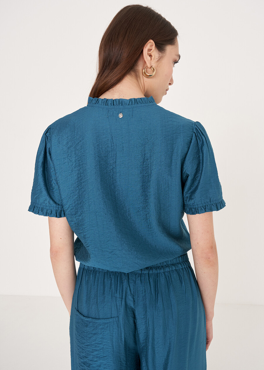 Blusa Babus in viscosa MARRONEBLU OTTANIO Donna , immagine n. 3