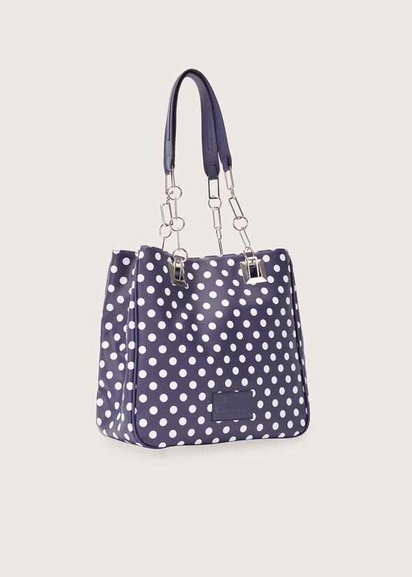 Mini Miss polka dot shopping bag BLUE OLTREMARE  Woman null