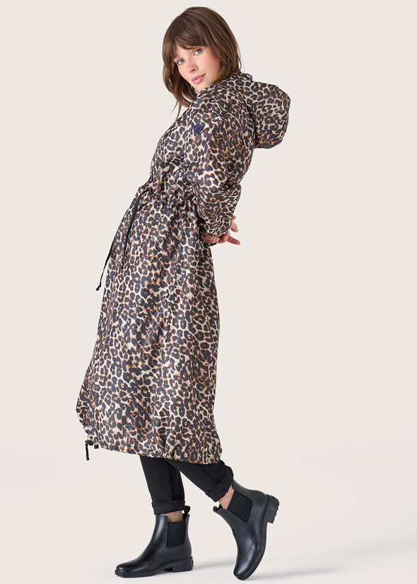 Giacca antipioggia stampa animalier NERO Donna null