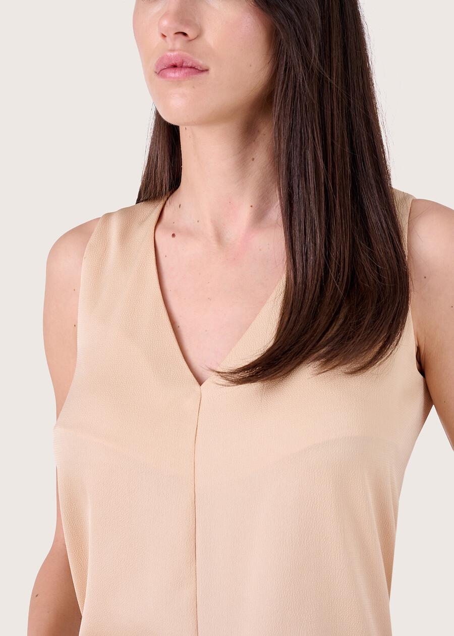 Carla crepe top GOLD Woman , image number 2