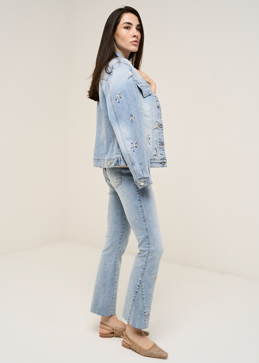 Jeans Dixos ricami e paillettes DENIM MEDIUM DENIM Donna , immagine n. 1