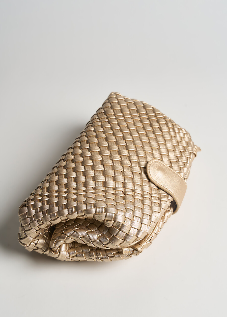 Brassina metallic leather pochette GOLD Woman , image number 3