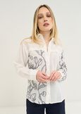 Camicia Calyda in cotone con ricami BIANCO WHITE Donna immagine n. 1