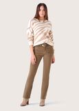 Pantalone Cindy in velluto di cotone VERDE CAPPERROSSO SYRAH Donna immagine n. 1