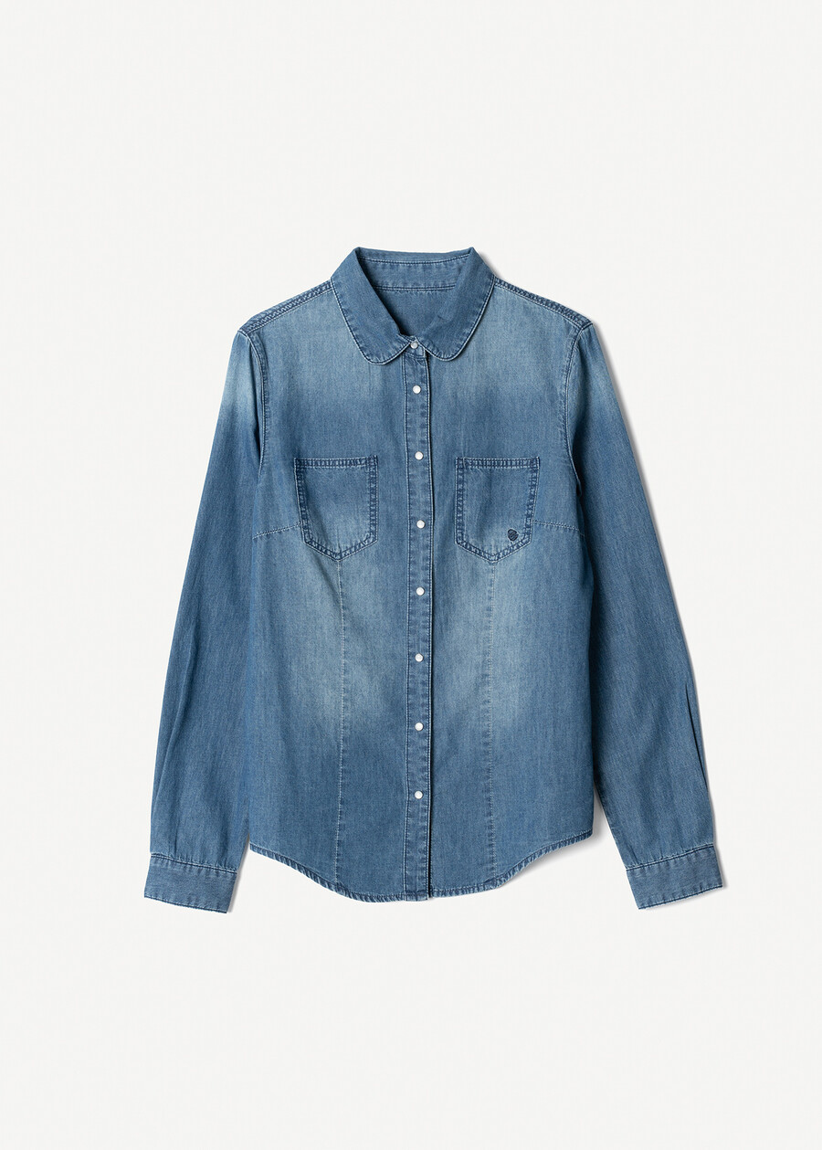 Carly denim shirt DENIM MEDIUM DENIM Woman , image number 5