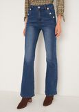 Jeans CindyJ-U gamba flare con bottoni oro DENIM MEDIUM DENIM Donna immagine n. 2