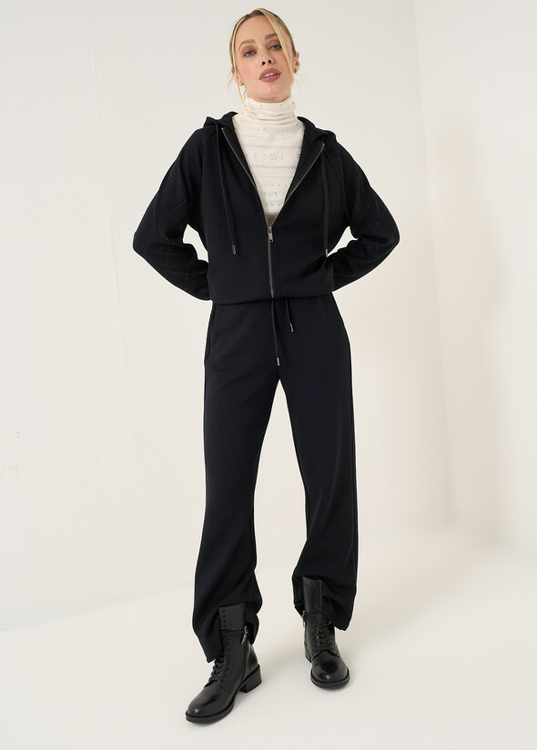 Pantaloni jogger Paddy con strass NERO Donna null