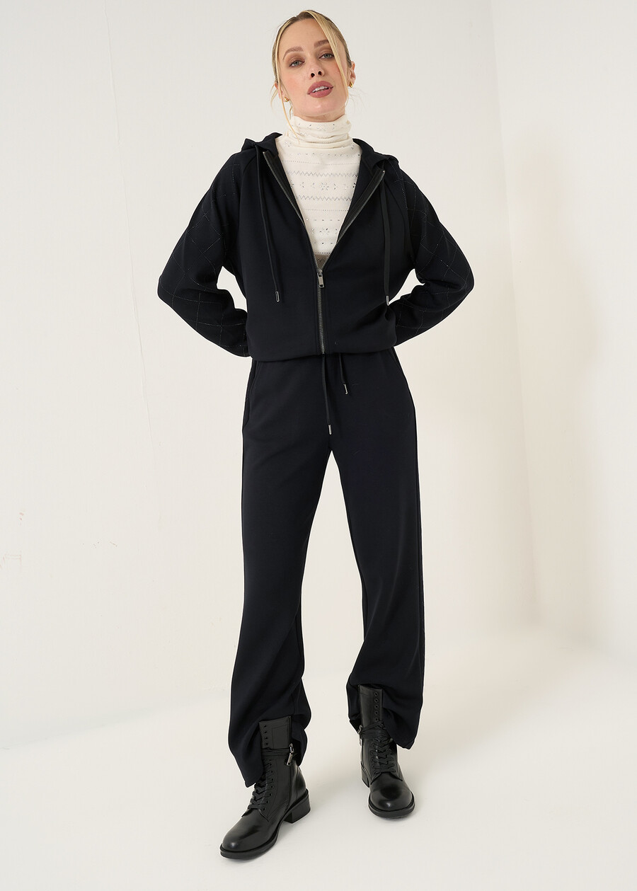 Pantaloni jogger Paddy con strass NERO Donna , immagine n. 1