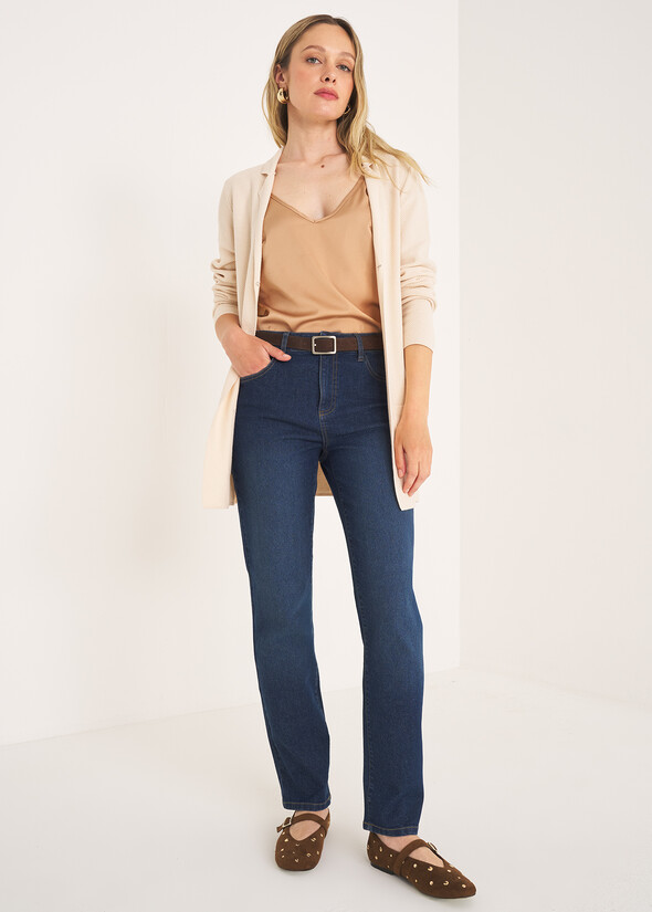 Pantalone denim Kate linea classica DENIM MEDIUM DENIM Donna null