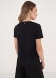 T-Shirt Silvy 100% Cotone BIANCO WHITENERO BLACK Donna immagine n. 3