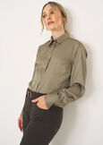 Camicia Alessia-B in satin BEIGE MOUSSEBEIGE LATTEVERDE Donna immagine n. 1