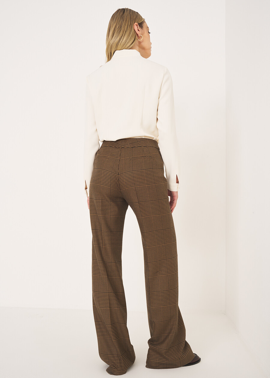 Pantalone Giorgia-H a quadri MARRONE TERRA Donna , immagine n. 4