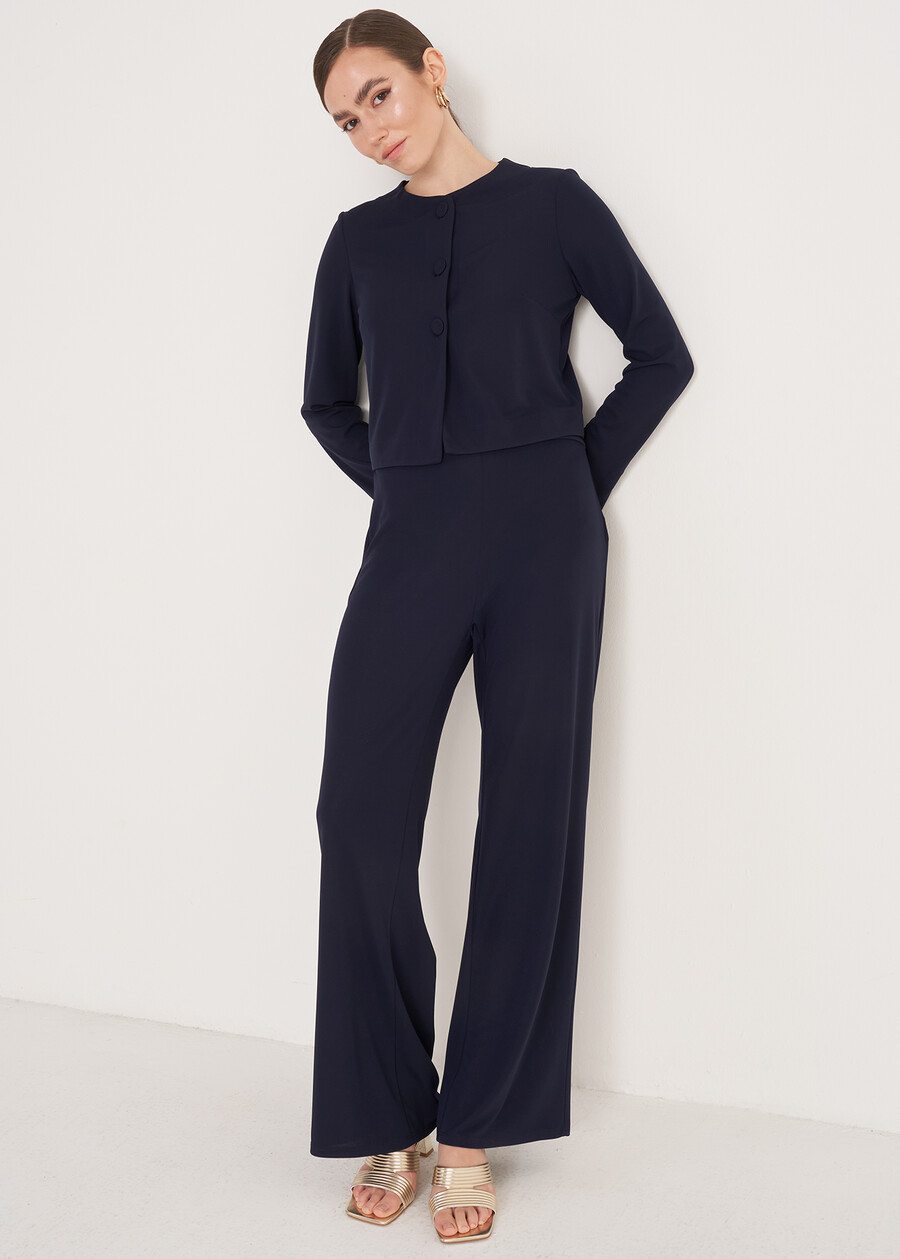 Coprispalle Calvin In Jersey BLUE OLTREMARE  Donna , immagine n. 4