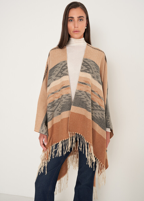 Mantella Malibu con stampa azteca Mantella Malibu con stampa azteca ROSA PESCA Donna null