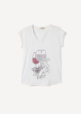 Sole t-shirt with cocktail print
 BIANCO WHITE Woman image number 4