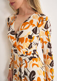 Amor leaf-print jersey dress GIALLO MOSTARDA Woman image number 2