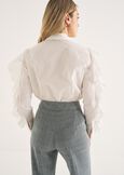 Camicia Carola in taffetà con rouches BIANCO WHITE Donna immagine n. 4