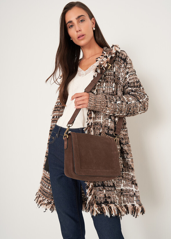 Tracolla Balema in vera pelle MARRONE CAFFE Donna null