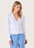 Clio cardigan with puff sleeves BIANCO OPTICAL Woman image number 1