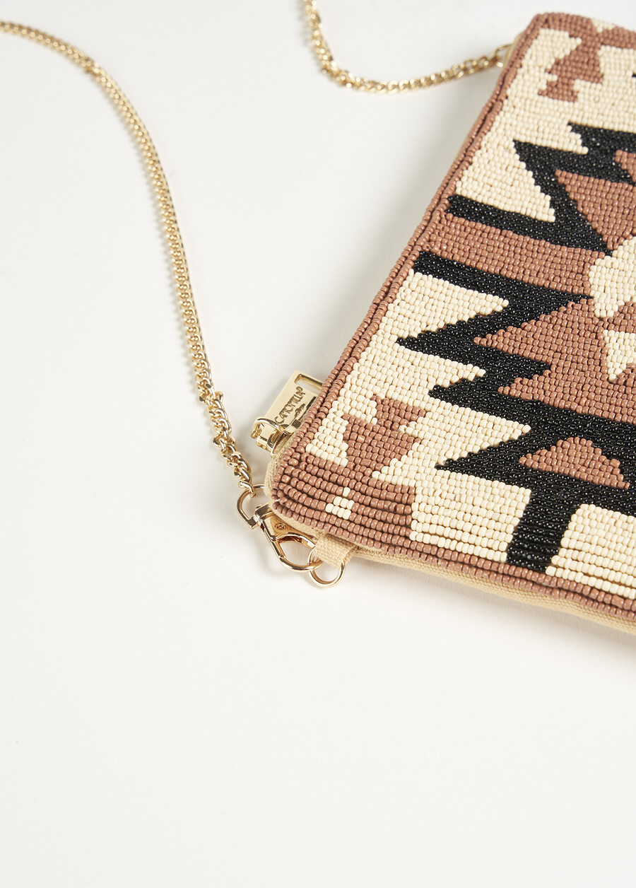 Pochette Breta con perline BIANCO BURRO Donna , immagine n. 2
