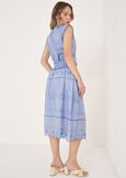 Ginevra 100% Cotton Skirt BIANCO WHITEBLU CELESTE Woman image number 3