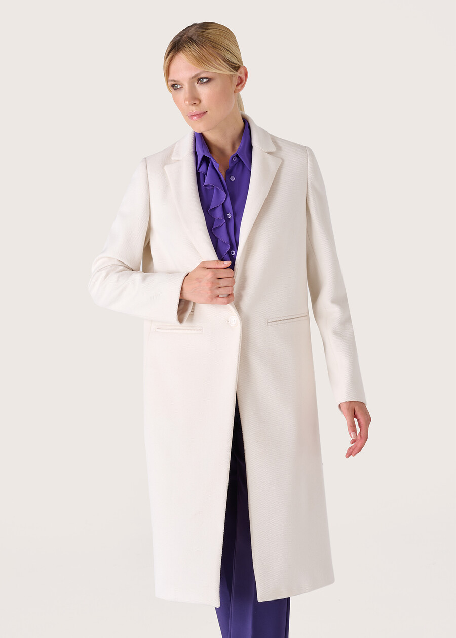 Cappotto in panno Sandra BEIGE LANA Donna , immagine n. 1
