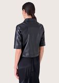 Griffin short eco-leather jacket NERO Woman image number 3