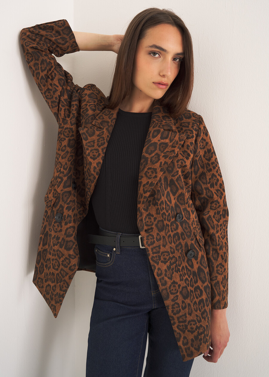 Giacca Germana doppiopetto MARRONE CARAMELLO Donna , immagine n. 3