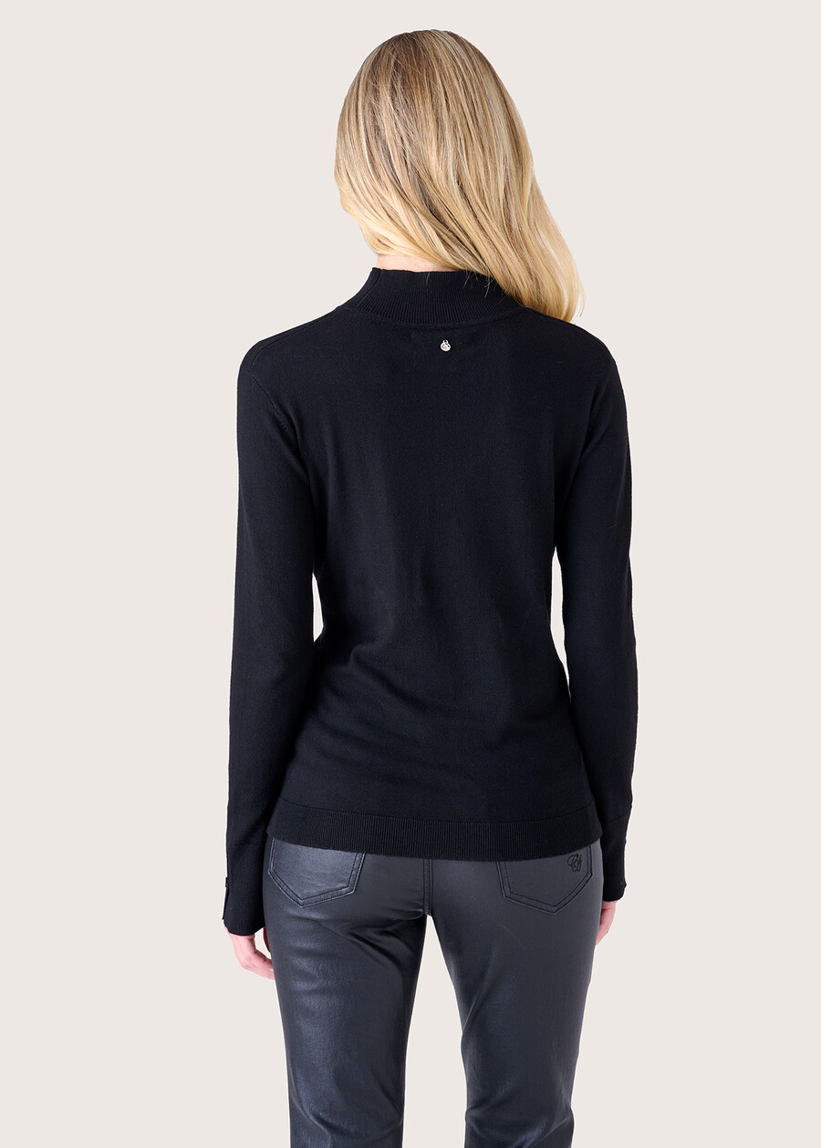 Madyson tround neck jersey NERO BLACKVERDE AVOCADO Woman , image number 3