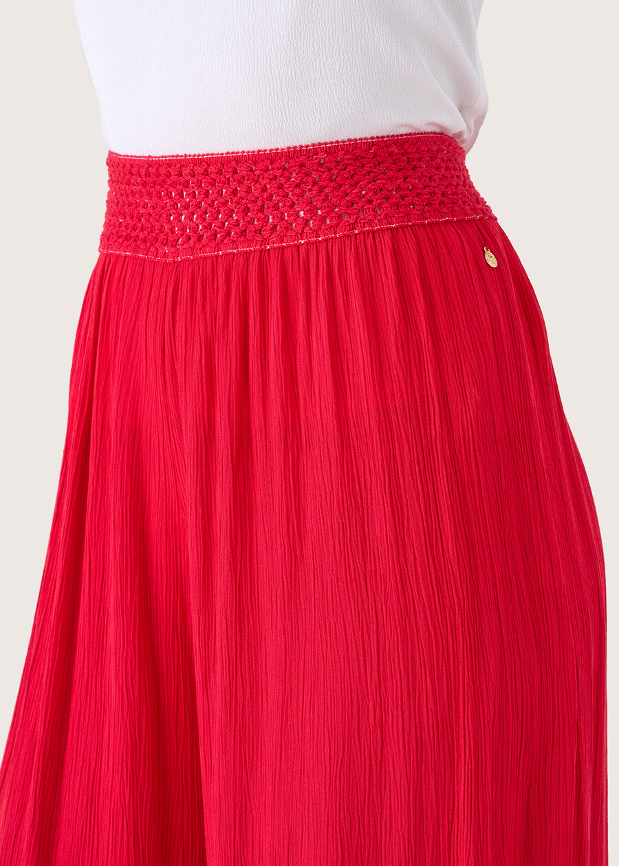 Pessy 100% rayon trousers ROSSO CARPETBLU ABISSO Woman , image number 3