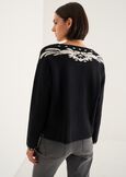 Maira sweater with contrast design NERO BLACK Woman image number 4