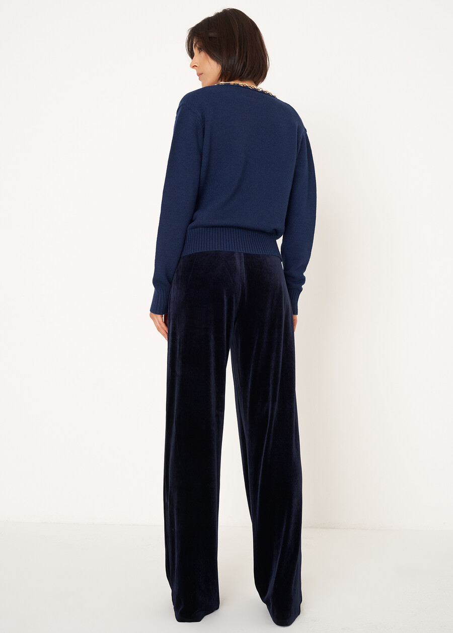 Pantaloni Payam in velluto BLU MIDNIGHTVIOLA VINACCIA Donna , immagine n. 5