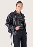 Giubbotto Georgia in ecopelle NERO BLACK Donna immagine n. 2