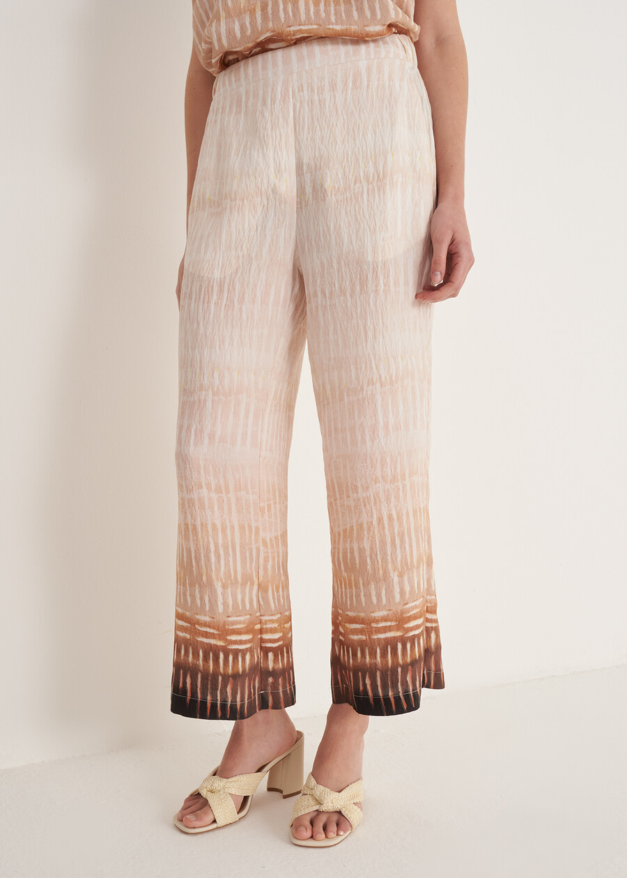 Peter Printed Viscose Trousers BEIGE LIGHT BEIGE Woman , image number 2