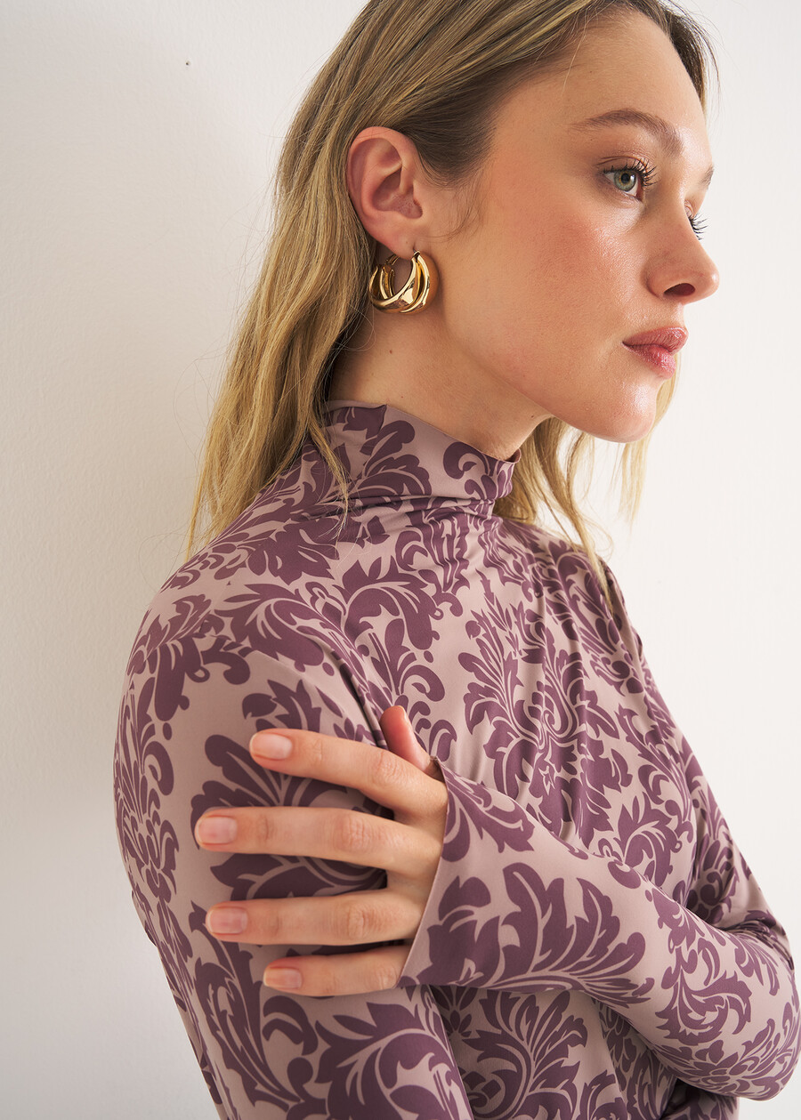 T-shirt Simona collo alto BLU MIDNIGHTROSA Donna , immagine n. 2