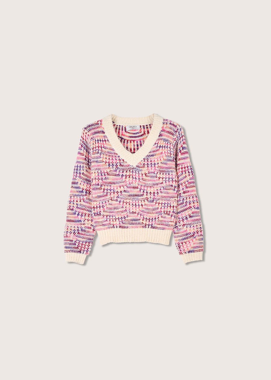 Maglia Sorbo in filato multicolor ROSA SILK Donna , immagine n. 5