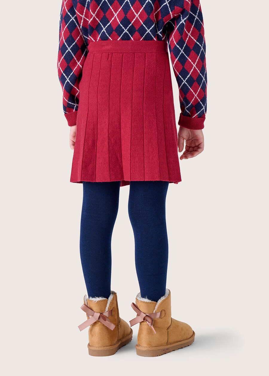 Gery knitted skirt for girls ROSSO CARPET Woman , image number 4