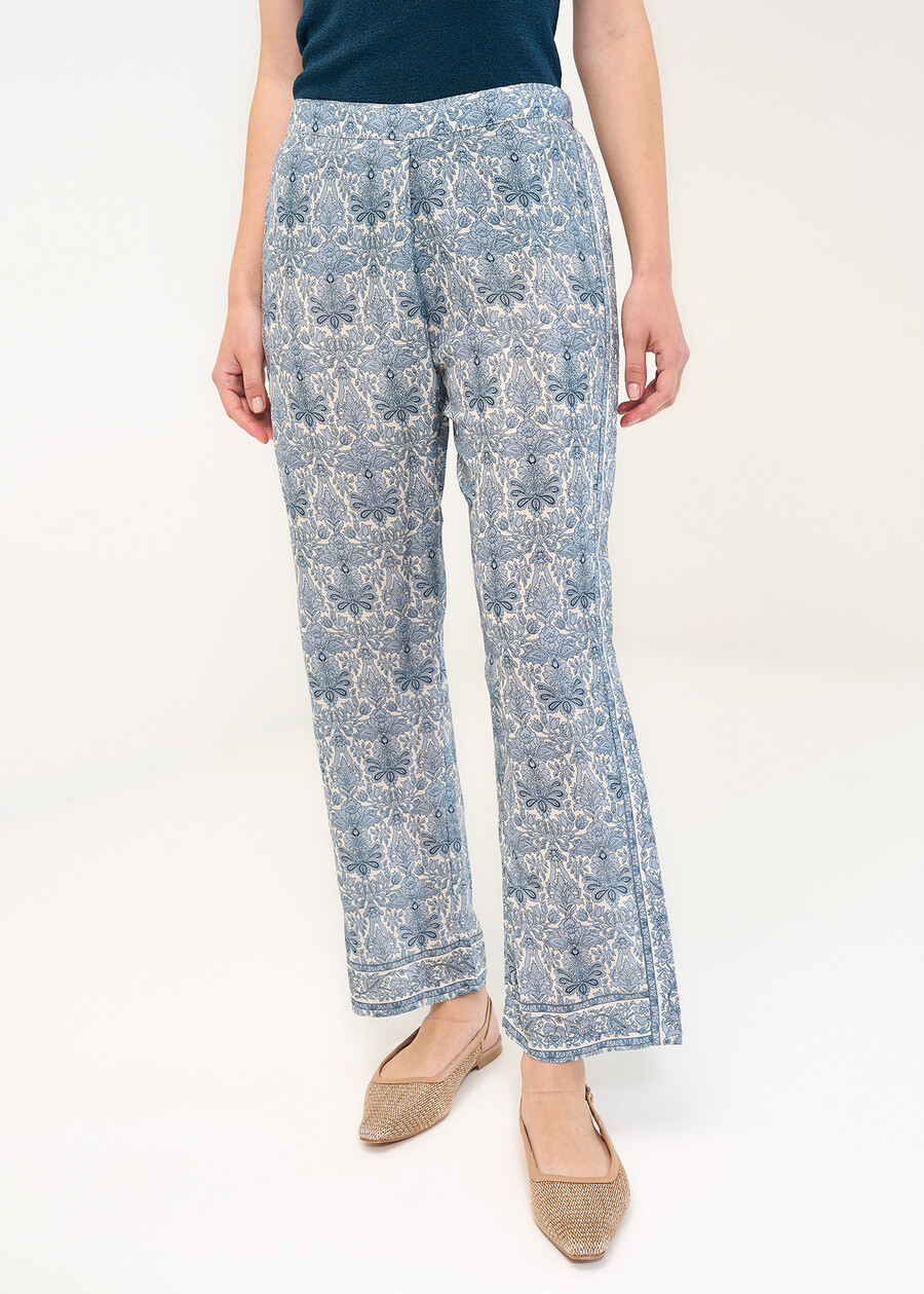 Pantaloni Pablo stampati CELESTE FIORDALISO Donna , immagine n. 2