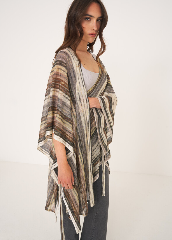 Mantella Milena lurex donna BIANCO BURRO Donna null