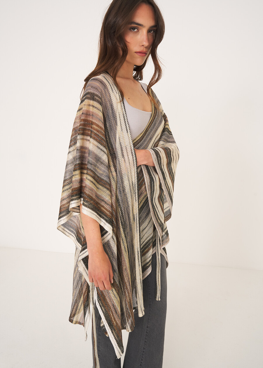 Mantella Milena lurex donna BIANCO BURRO Donna , immagine n. 1