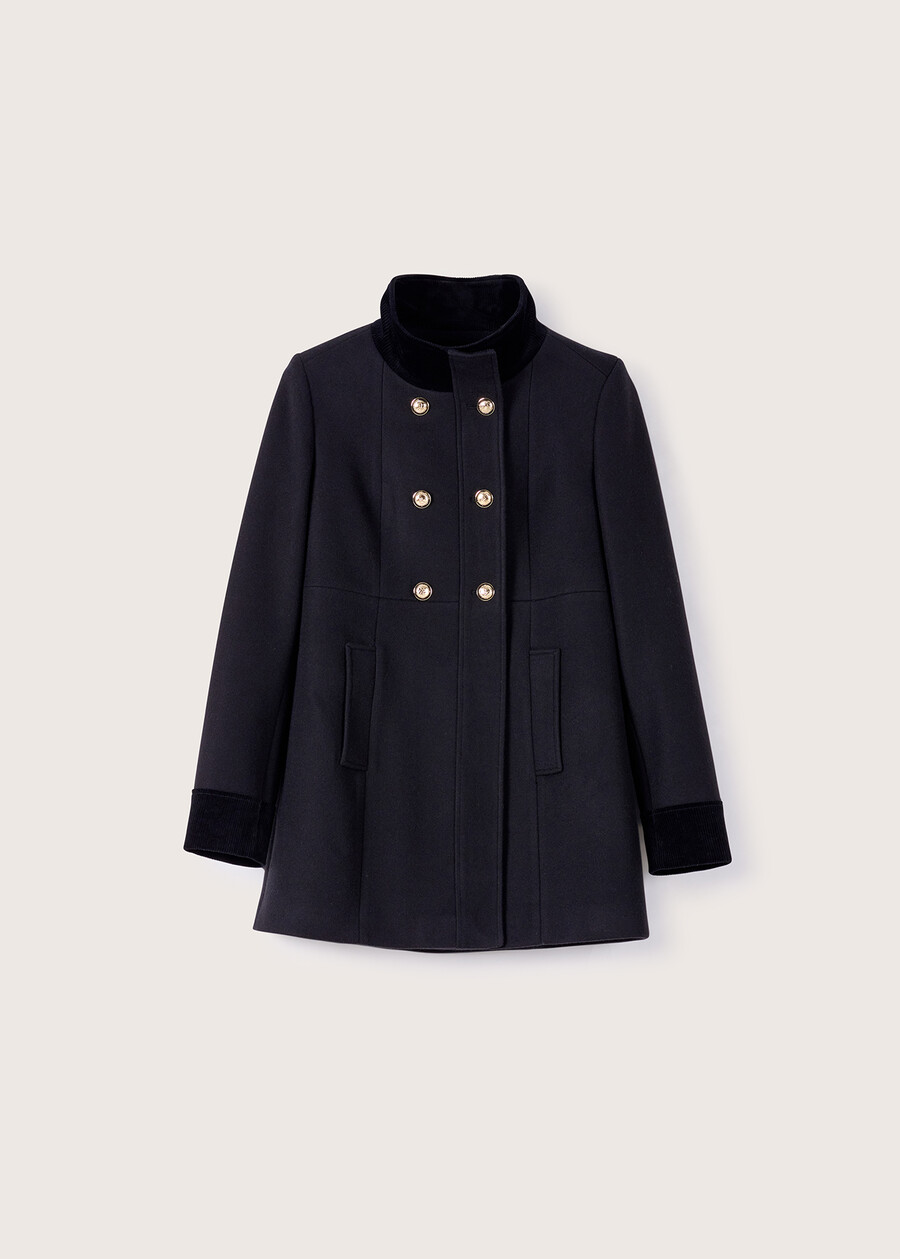 Elisir coat with collar NERO BLACKMARRONE JAVA Woman , image number 6