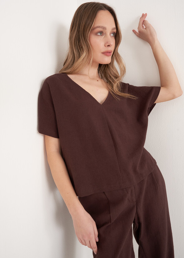 Blusa Botero In 100% Viscosa MARRONE JAVA Donna null