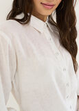 Camicia Clizia lunga in lino BIANCO WHITEBLU AVION Donna immagine n. 2
