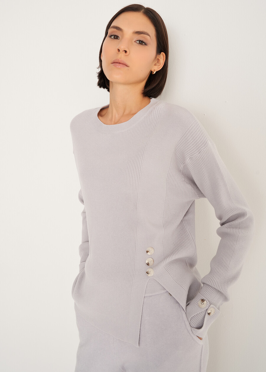 Mara ribbed sweater MARRONE CAFFEGRIGIO PERLA Woman , image number 2