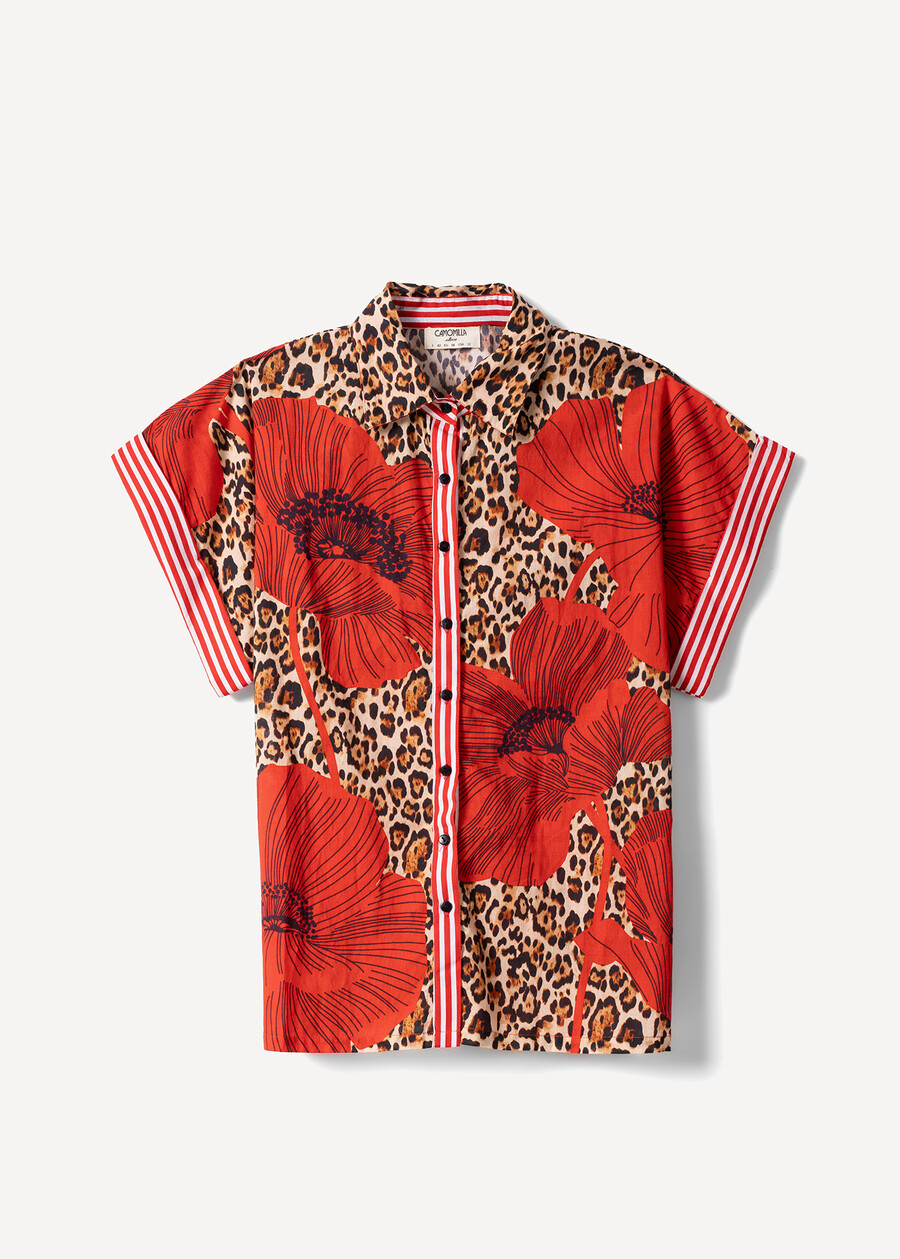 Camicia Cassy in cotone ROSSO Donna , immagine n. 4