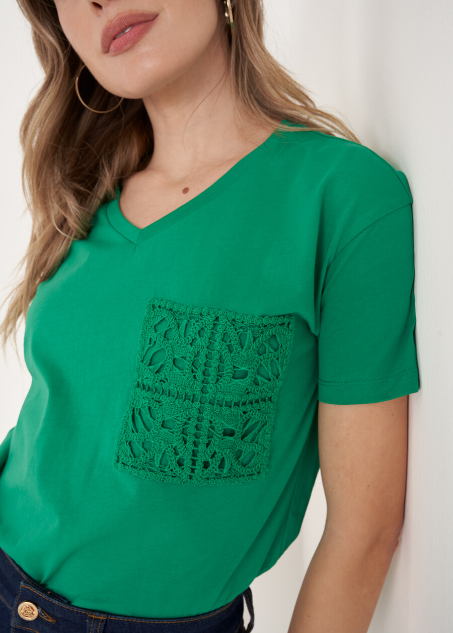 T-Shirt Sonia 100% Cotone VERDE GARDENROSA Donna , immagine n. 2