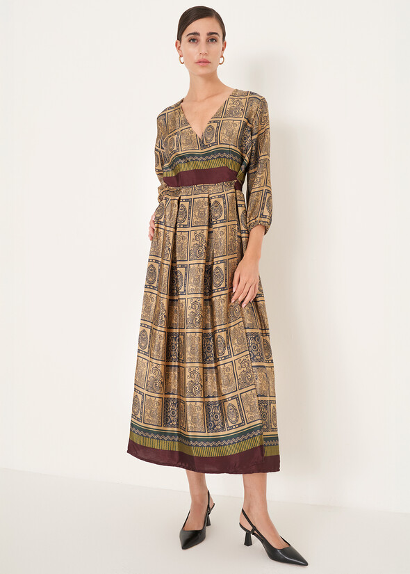 Artur ethnic print wrap dress BLU MIDNIGHT Woman null